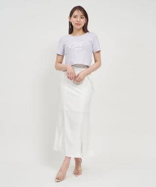 パールサスペンダースリットマーメイドスカート