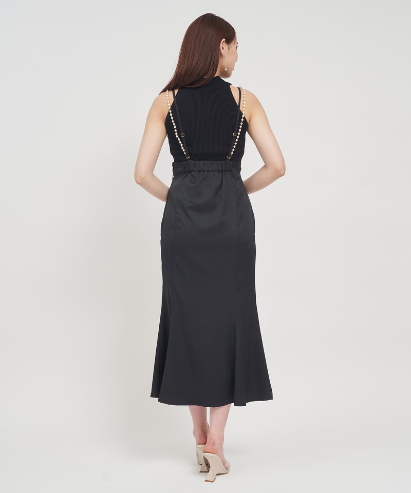 パールサスペンダースリットマーメイドスカート 詳細画像 ピンク 3