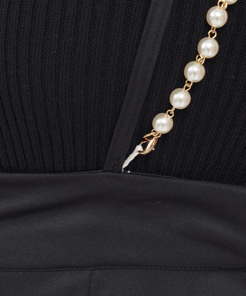 パールサスペンダースリットマーメイドスカート 詳細画像 ピンク 7