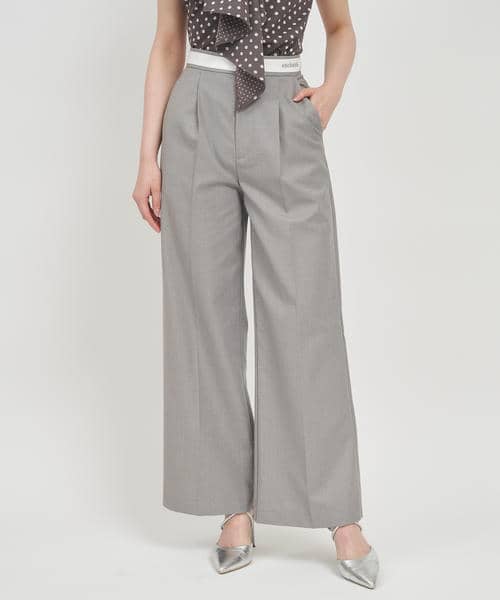 ベルトロゴタックワイドパンツ 詳細画像