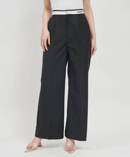 ベルトロゴタックワイドパンツ 詳細画像