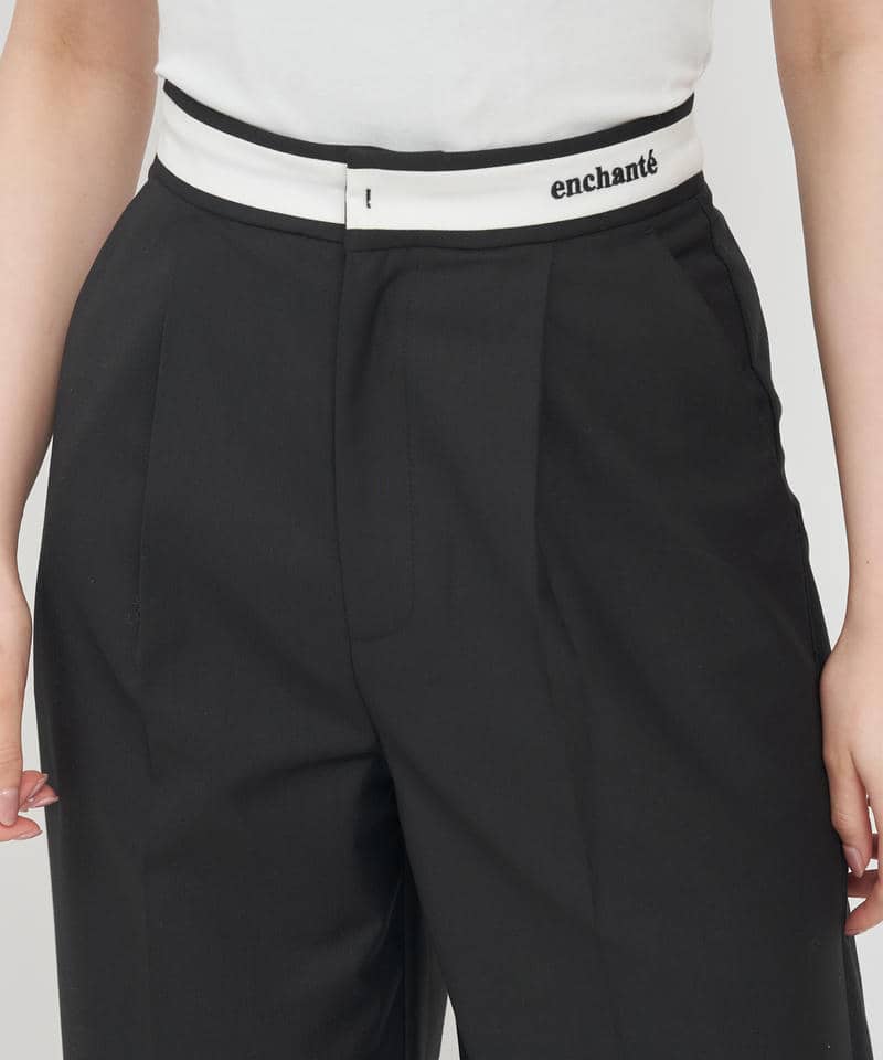 ベルトロゴタックワイドパンツ 詳細画像 ブラック 4