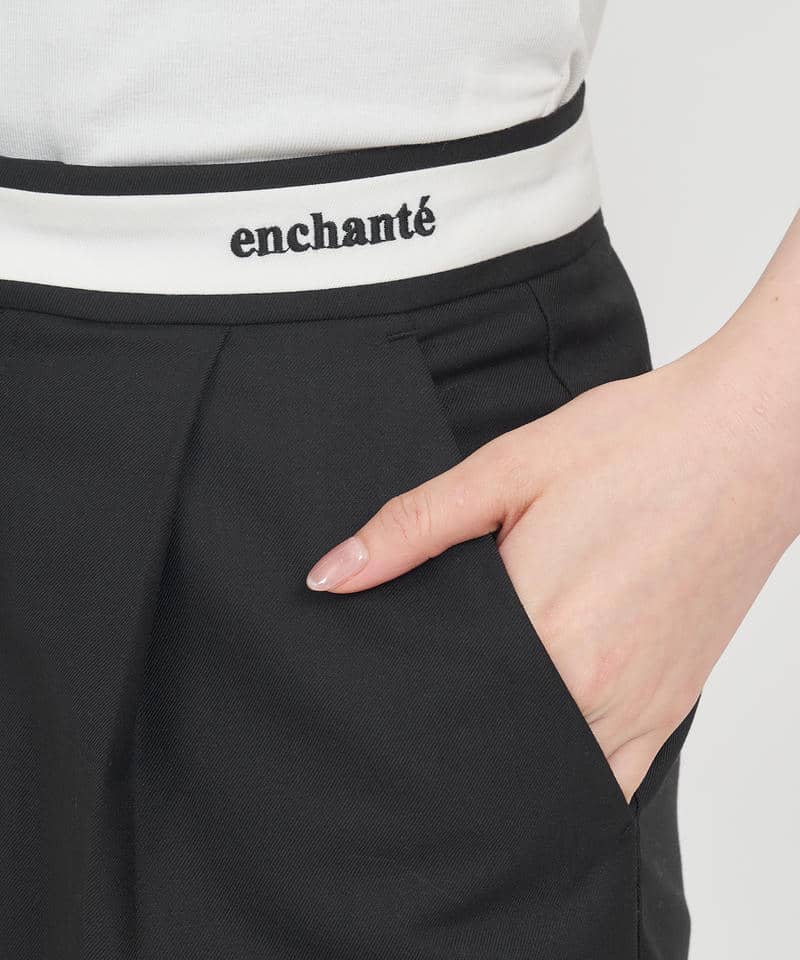 ベルトロゴタックワイドパンツ 詳細画像 ブラック 5