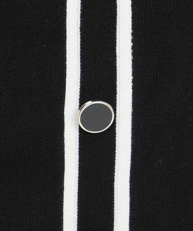 シアーシャツドッキング配色ニットタイトミニワンピース 詳細画像 ブラック 5