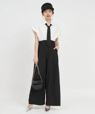 ネクタイシャツオールインワン