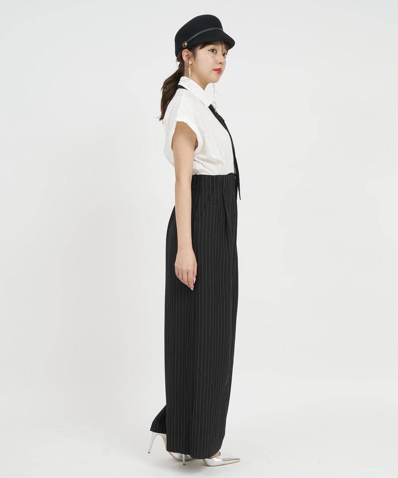 ネクタイシャツオールインワン 詳細画像 ブラック 2