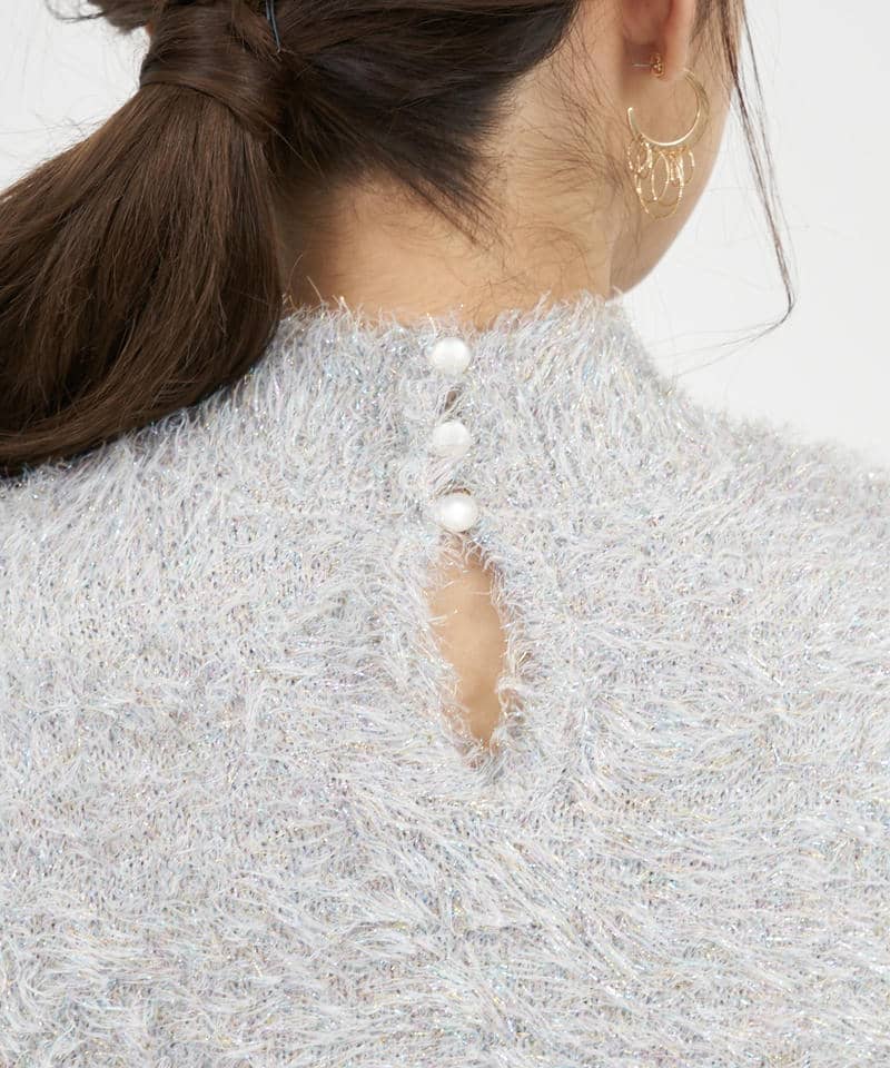 ブローチ付ノースリーブフィルムシャギーセットアップ 詳細画像 その他 5