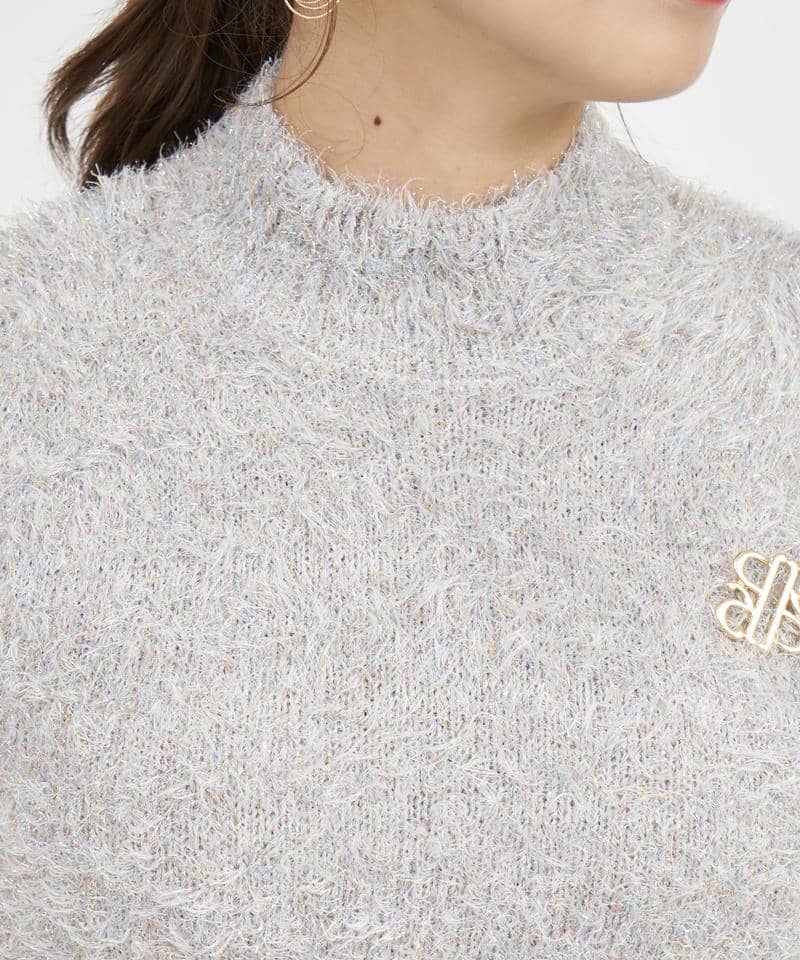 ブローチ付ノースリーブフィルムシャギーセットアップ 詳細画像 その他 6