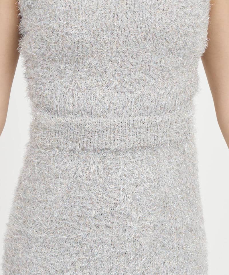 ブローチ付ノースリーブフィルムシャギーセットアップ 詳細画像 その他 8