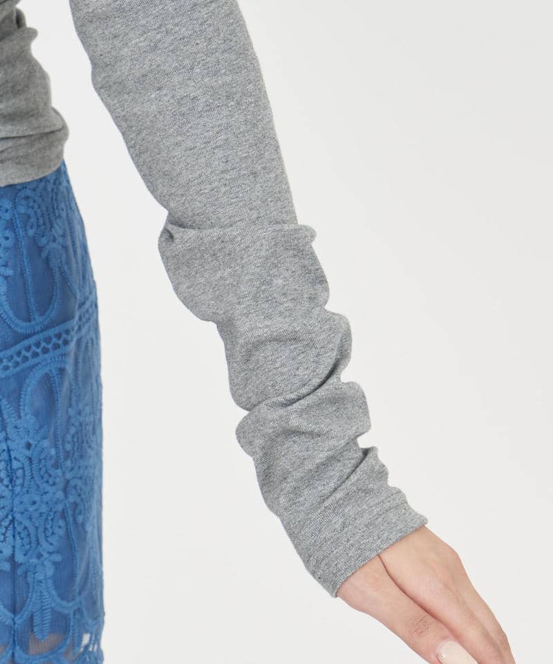 ギャザーオフショルトップス 詳細画像 グレー 5