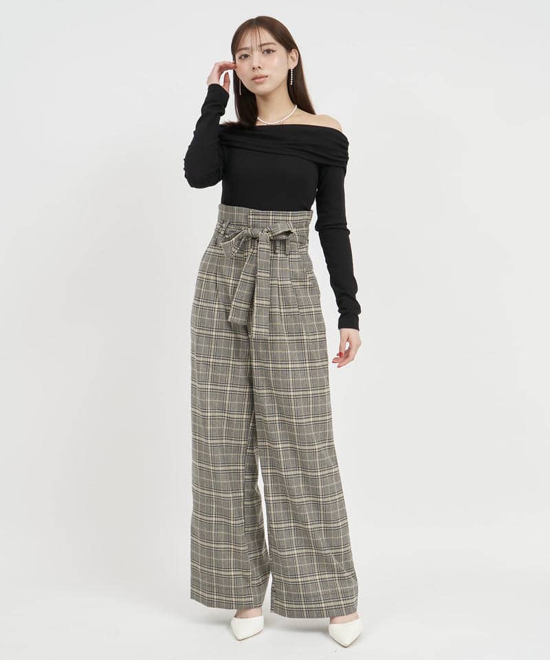 ギャザーオフショルトップス 詳細画像 ブラック 2