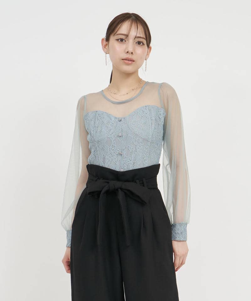 チュールドッキングレーストップス 詳細画像 ブルー 1