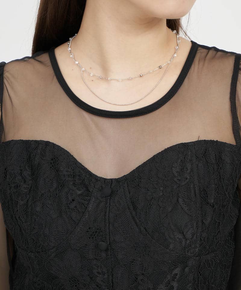 チュールドッキングレーストップス 詳細画像 ブラック 4