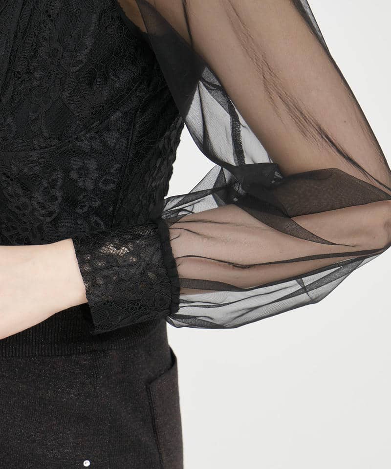 チュールドッキングレーストップス 詳細画像 ブラック 5