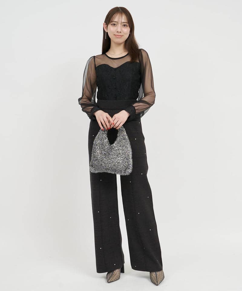 チュールドッキングレーストップス 詳細画像 ブラック 8