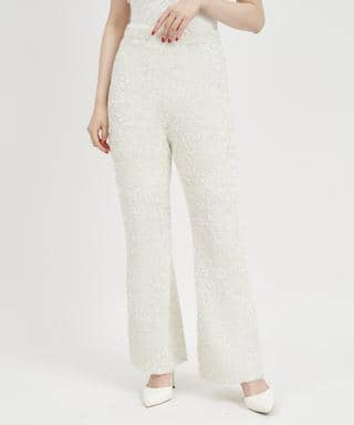 ニットツイードパンツ