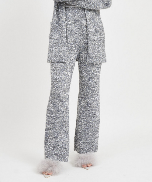 ニットツイードパンツ 詳細画像