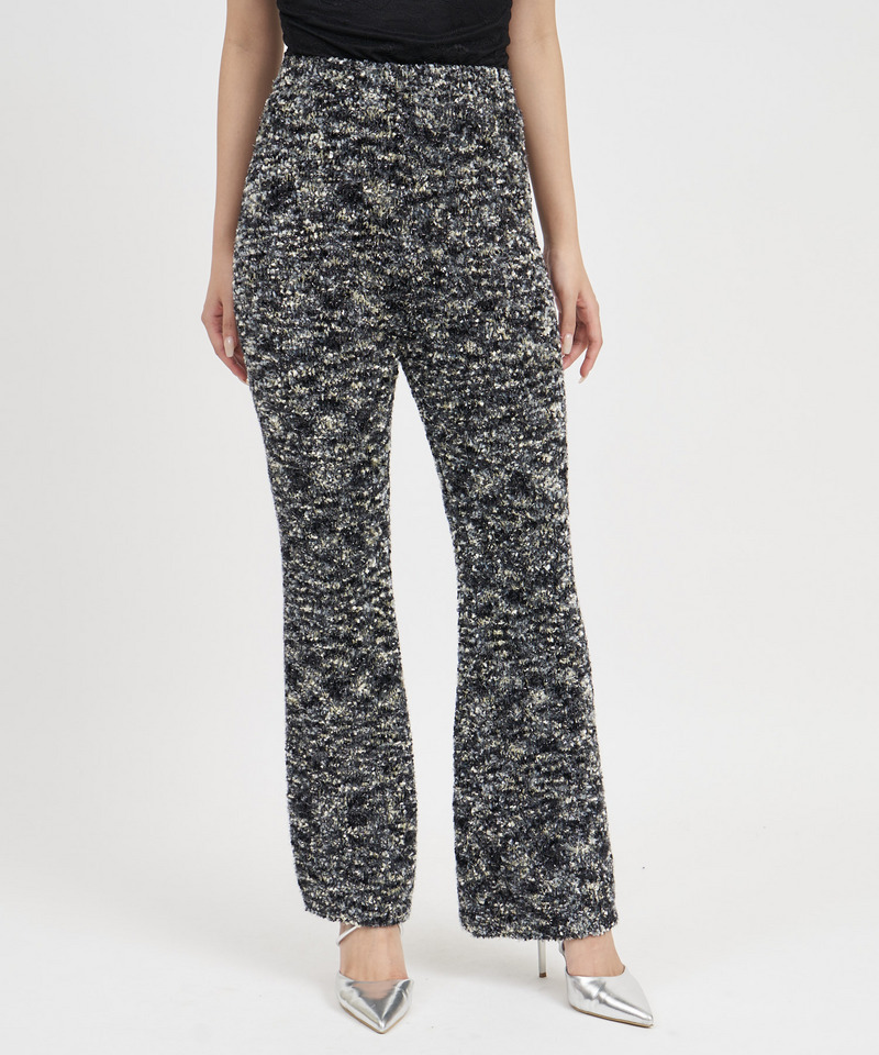 ニットツイードパンツ 詳細画像 ブラック 1