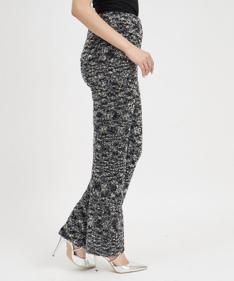 ニットツイードパンツ 詳細画像 ブラック 2