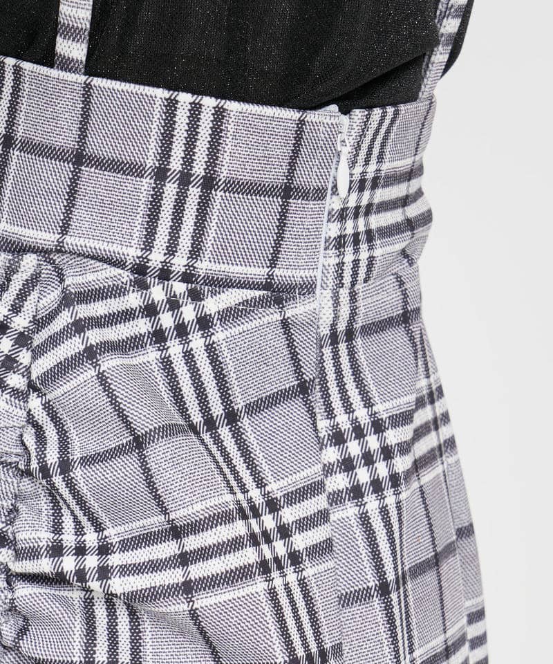 サスペンダー付ギャザーラッフルマーメイドスカート 詳細画像 チェック 7