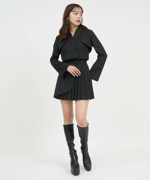 ラッププリーツミニスカート 詳細画像