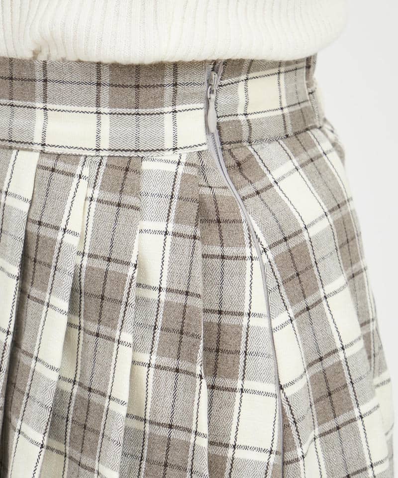 ラッププリーツミニスカート 詳細画像 チェック 5