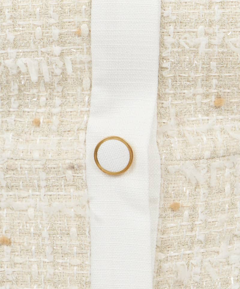 配色ツイードタイトワンピース 詳細画像 オフホワイト 7