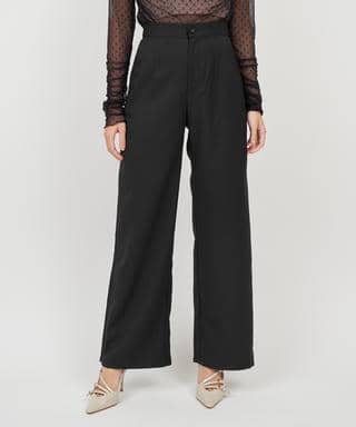 オリジナル柄ファスナースリットワイドパンツ