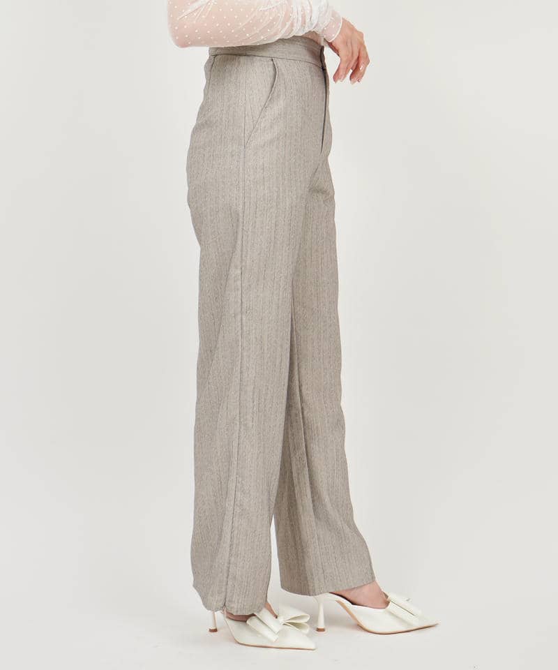 オリジナル柄ファスナースリットワイドパンツ 詳細画像 グレー 3