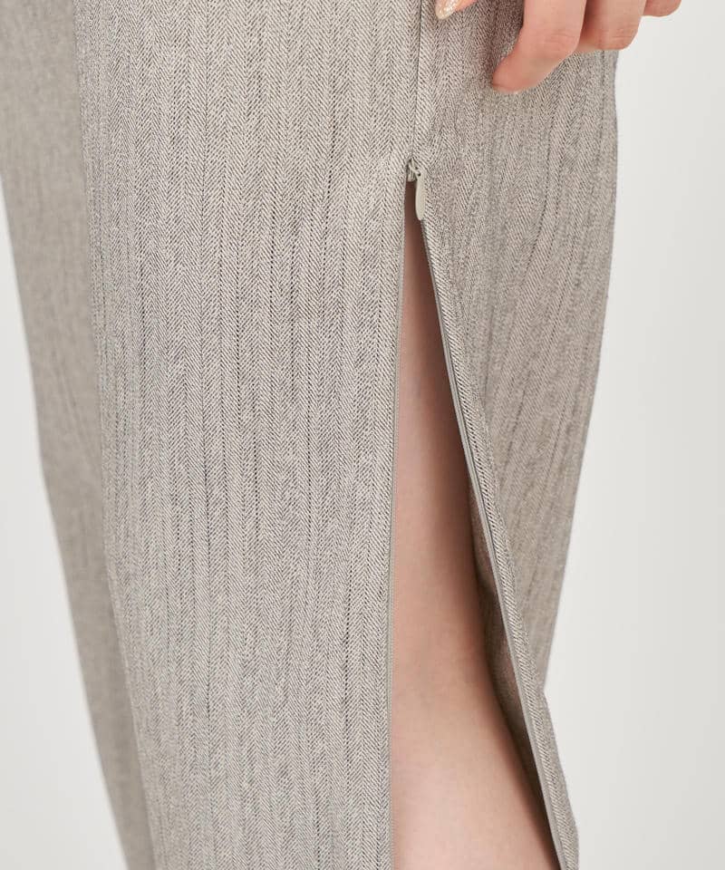 オリジナル柄ファスナースリットワイドパンツ 詳細画像 グレー 8