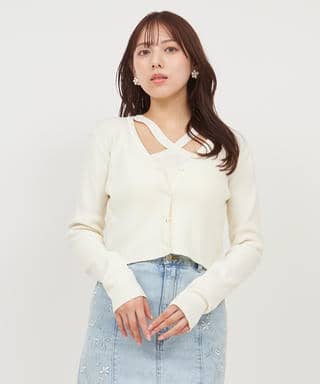 クロスホルターネックアンサンブル