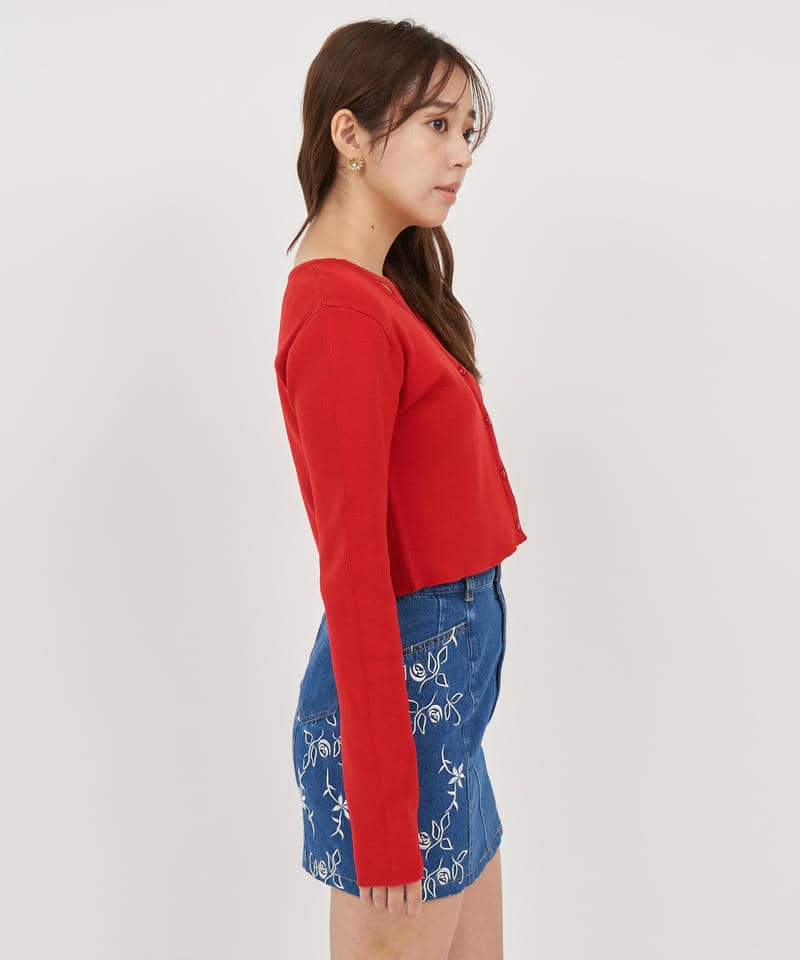 クロスホルターネックアンサンブル 詳細画像 レッド 2