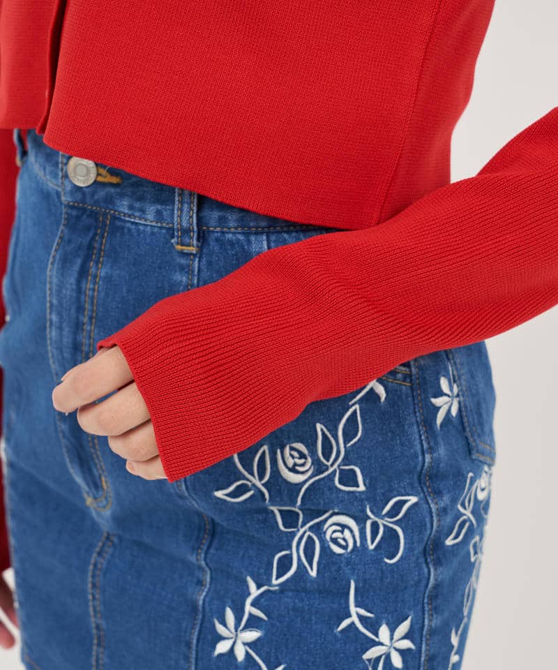 クロスホルターネックアンサンブル 詳細画像 レッド 5