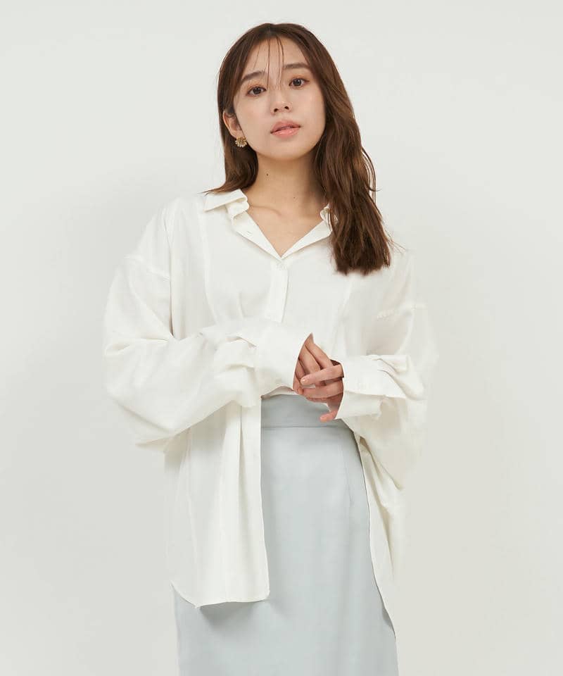 アソートボーイフレンドシャツ 詳細画像 オフホワイト 1