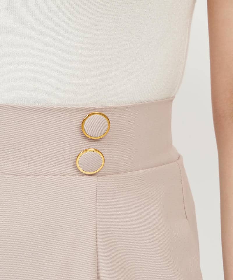 【丈が選べる】ラッフルスリーブダイヤネックオールインワン 詳細画像 ベージュ 8