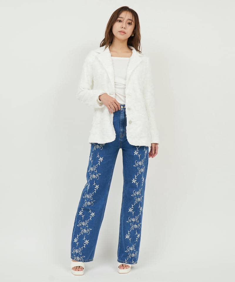 3Dレーステーラードジャケット 詳細画像 オフホワイト 3