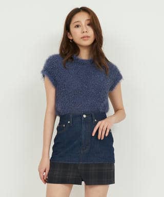 ふわふわコンパクトニットトップス