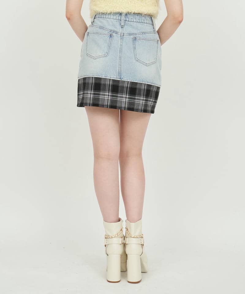 チェックヘムデニムミニスカート 詳細画像 ブリーチ 3