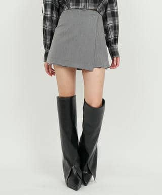 ラッププリーツミニスカート