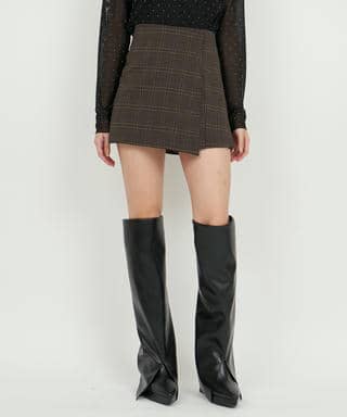 ラッププリーツミニスカート