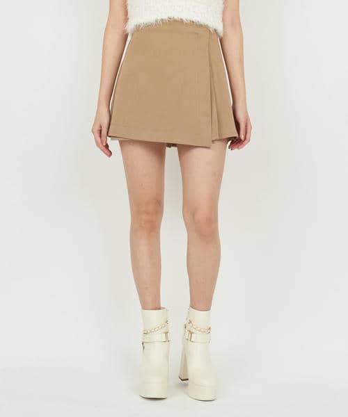 ラッププリーツミニスカート 詳細画像