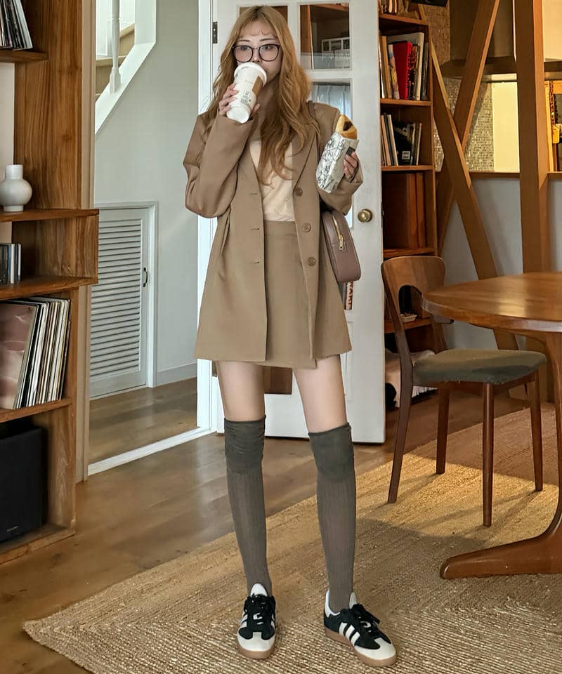 ラッププリーツミニスカート 詳細画像 キャメル 17