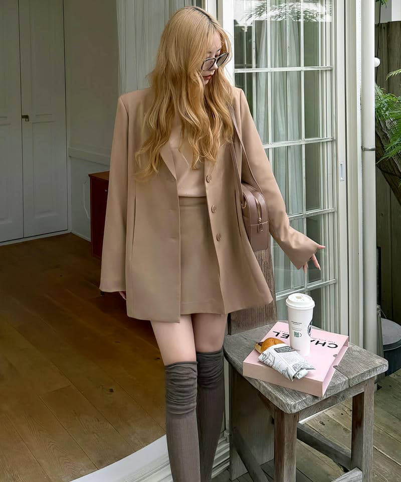 ラッププリーツミニスカート 詳細画像 キャメル 19