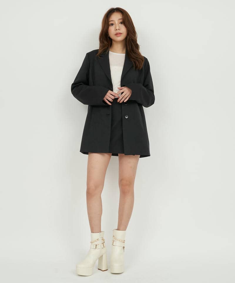 ラッププリーツミニスカート 詳細画像 ブラック 3