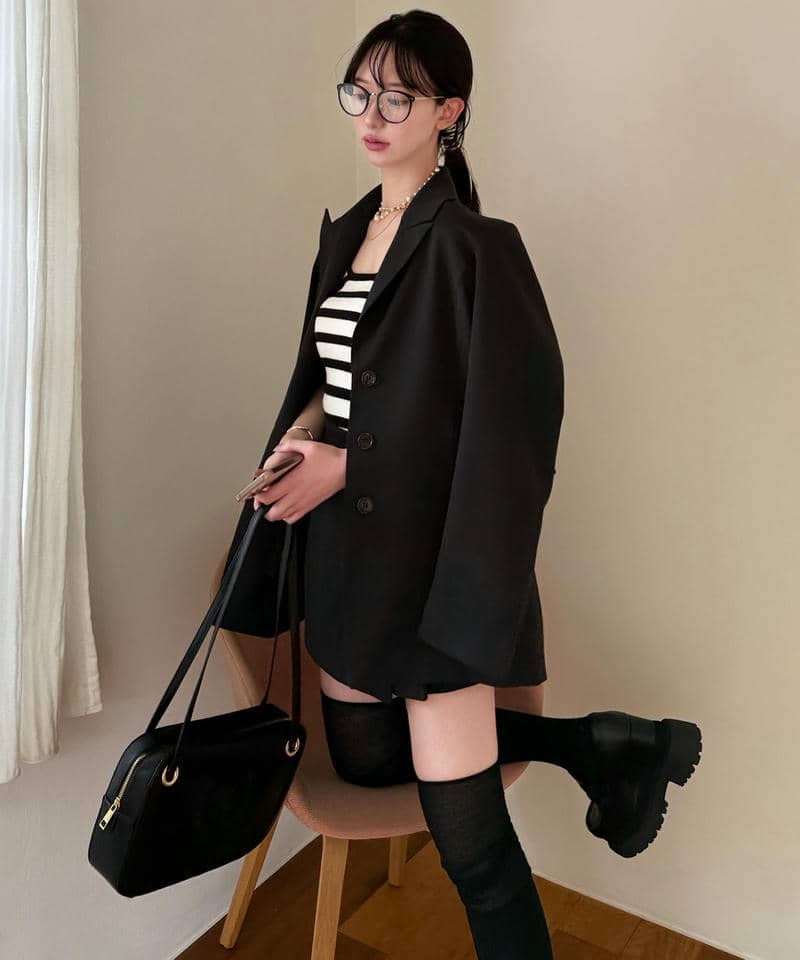 ラッププリーツミニスカート 詳細画像 ブラック 4