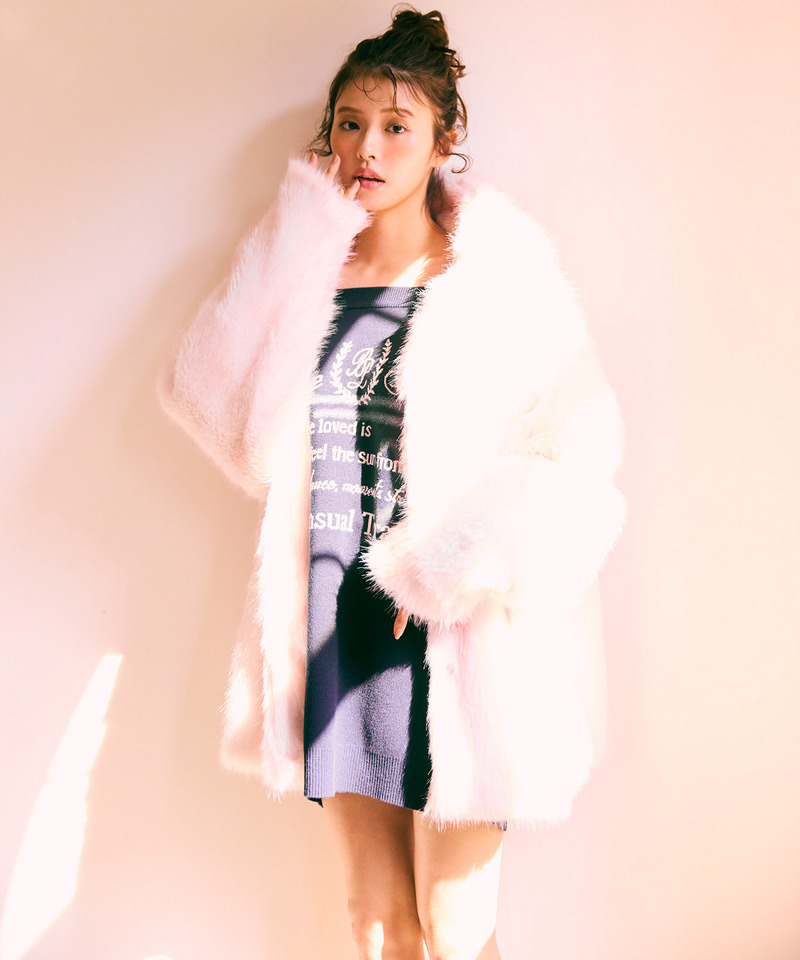 オリジナルロゴジャガードニットミニワンピース 詳細画像 ネイビー 11