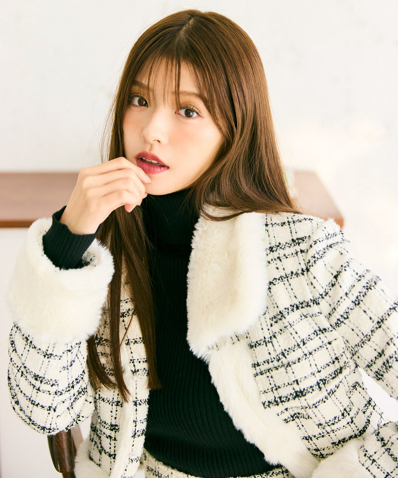 ファー付ツイードジャケット 詳細画像 チェック 19