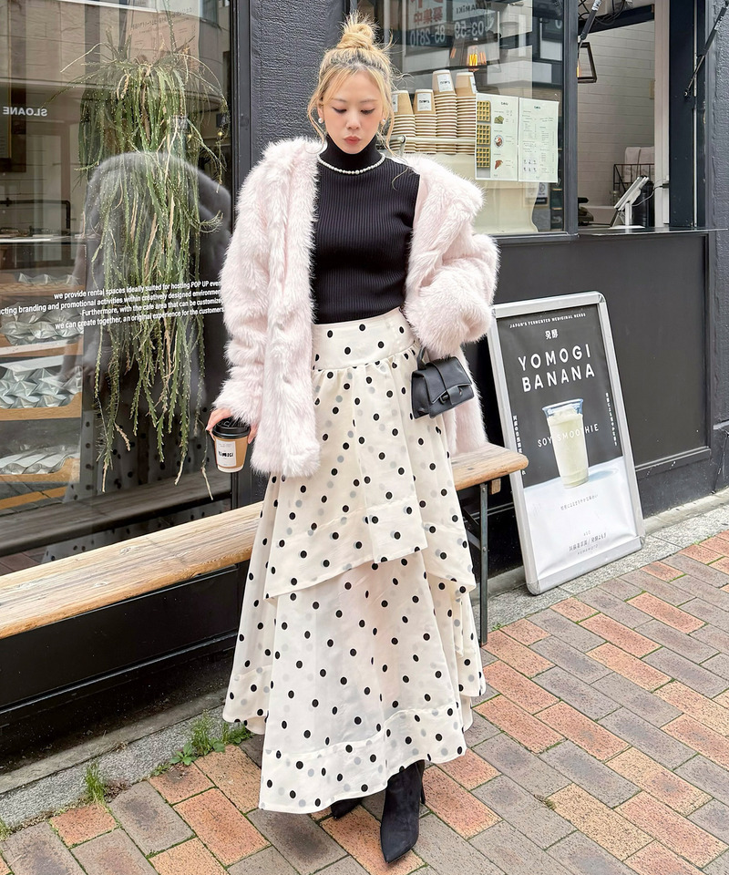 フーディーファージャケットコート 詳細画像 ピンク 8