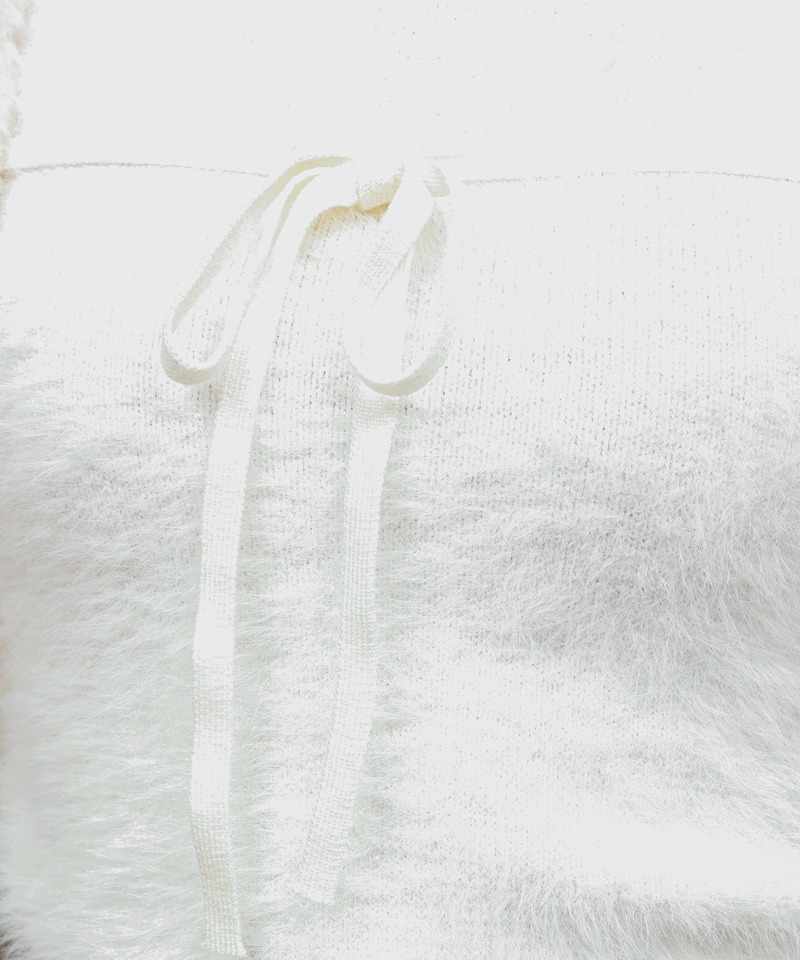 シャギーハイネックファーボレロアンサンブル 詳細画像 オフホワイト 6