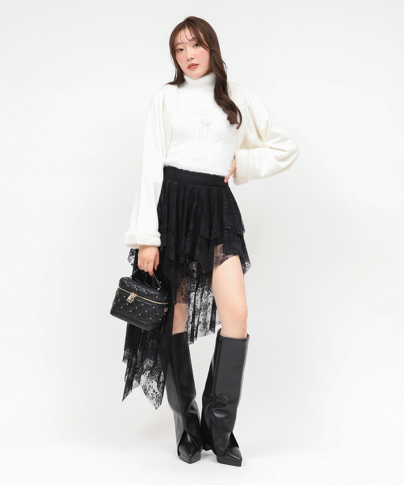 イレヘムレーススカート 詳細画像 ブラック 2